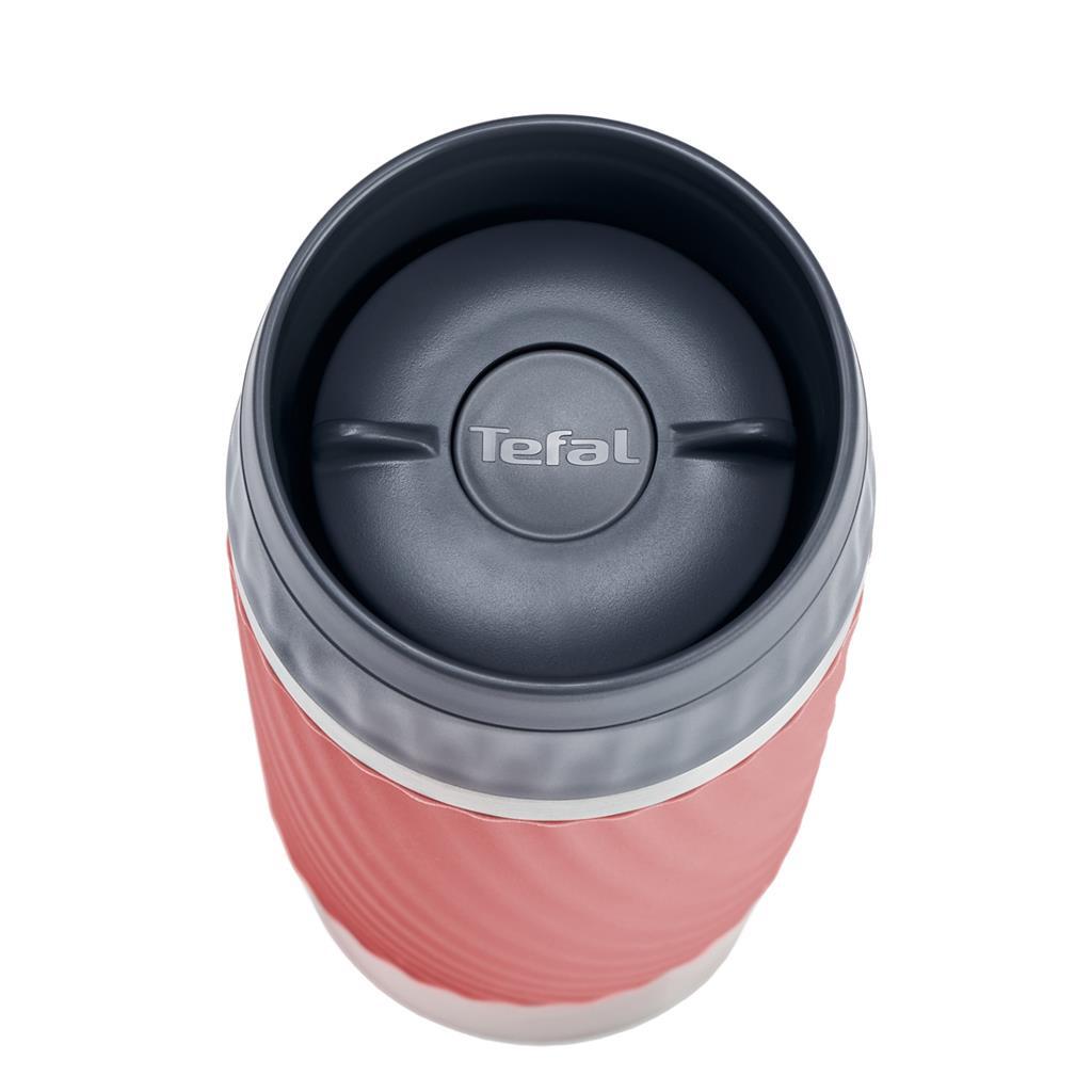 Tefal mug de voyage tasse isotherme easytwist 0,36l rouge corail