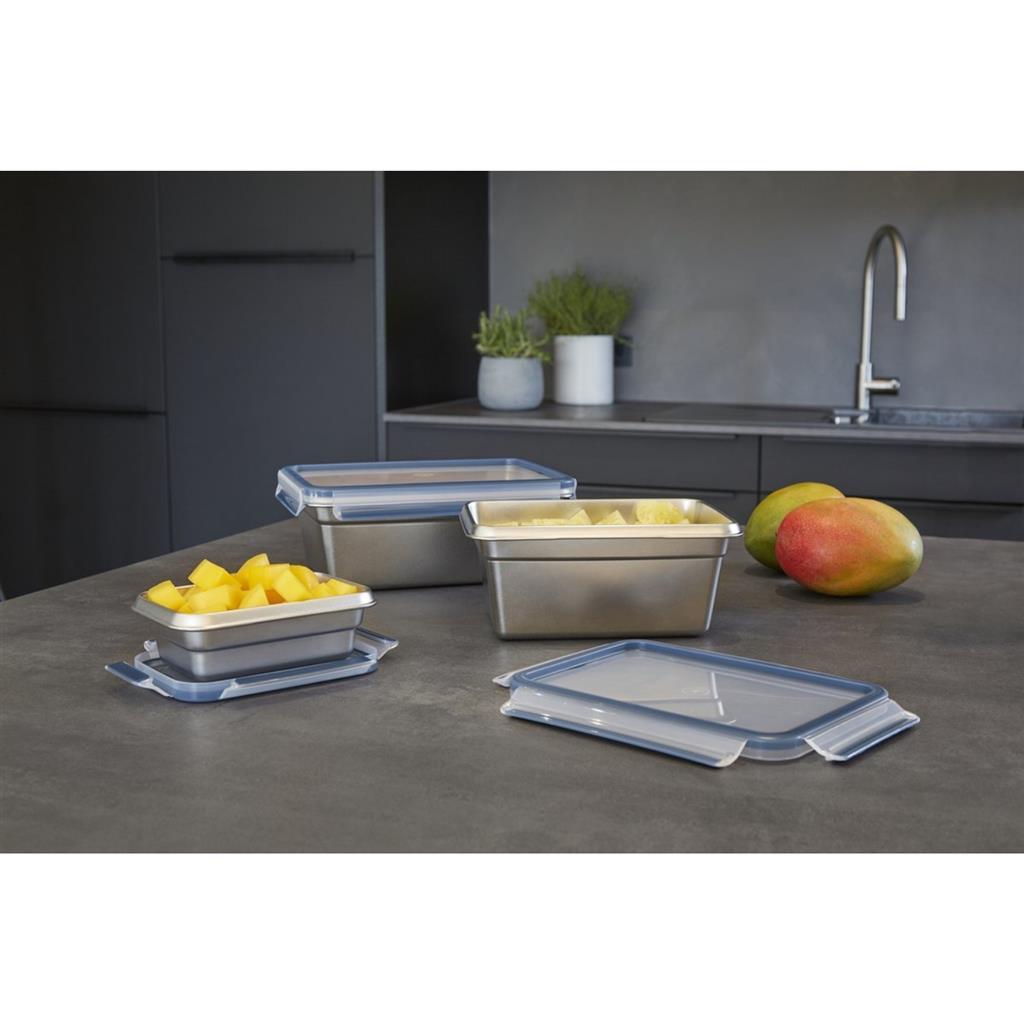 Tefal Tefal MasterSeal Récipient pour aliments frais 3L Acier inoxydable Bleu