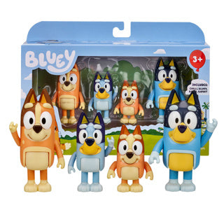 Figurines de jeu de la famille Bluey de Moose Toys, 4 pièces.