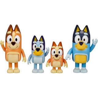 Figurines de jeu de la famille Bluey de Moose Toys, 4 pièces.