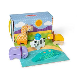 Ensemble de jeu safari à bloquer Melissa Doug (34 pièces)