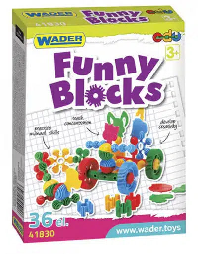 Wader blocs amusants 36 pièces en boîte