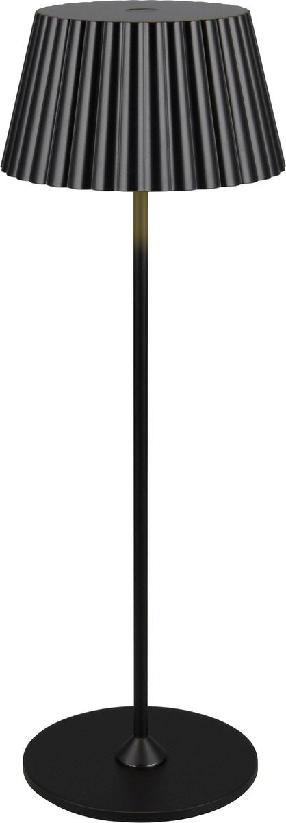 Rl vis ta lumière réalité suarez - lampe de table - noir mat - rechargeable - incl. 1x smd 1,5w - variateur tactile - sans fil - éclairage extérieur - ip44