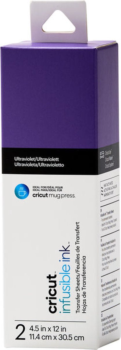 Cricut • feuilles de transfert d'encre infusible ultraviolet 30,5x11,4 cm