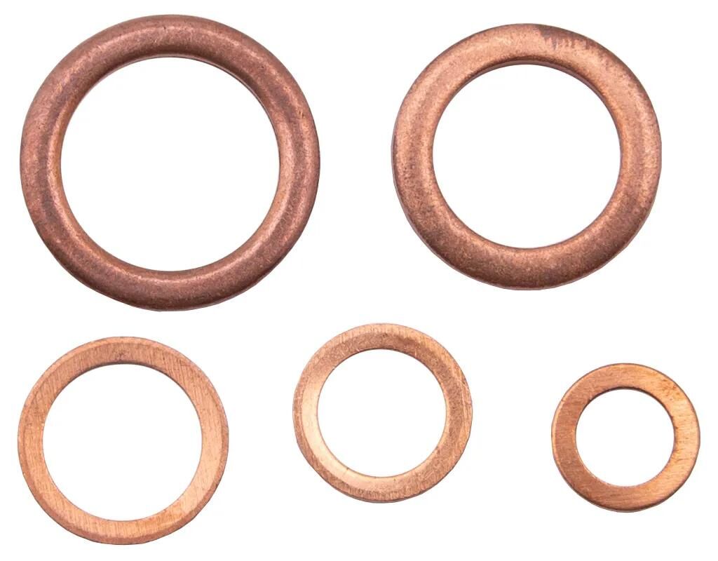 Dresselhaus bague d'étanchéité bague d'étanchéité cuivre sb-mix forme 5 pièces. dans une ampoule