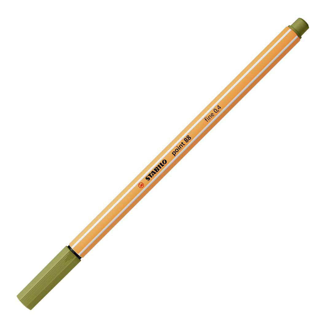 Stabilo point 88 - feutre fin - vert boue (88 37)