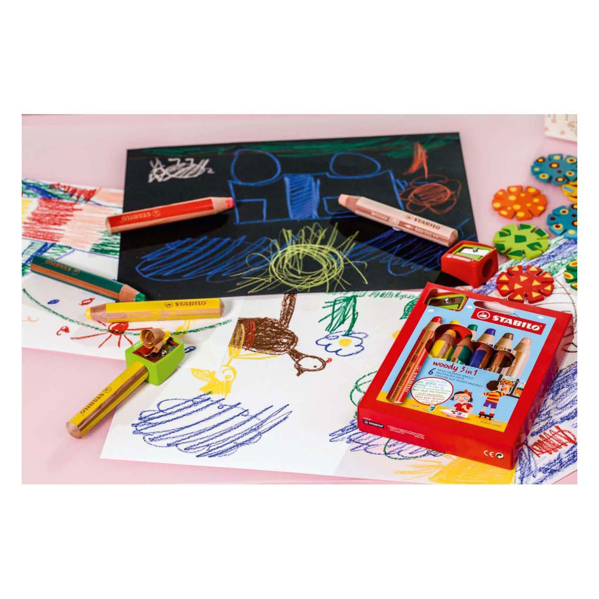 Taille-crayon 3 en 1 Stabilo Woody