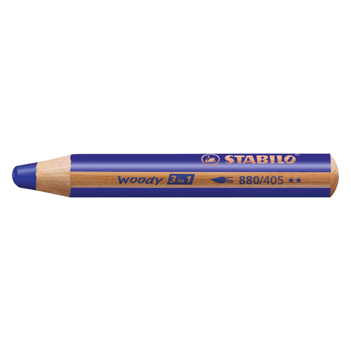 Stabilo Woody 3 en 1 - crayon de couleur multi-talents - outremer