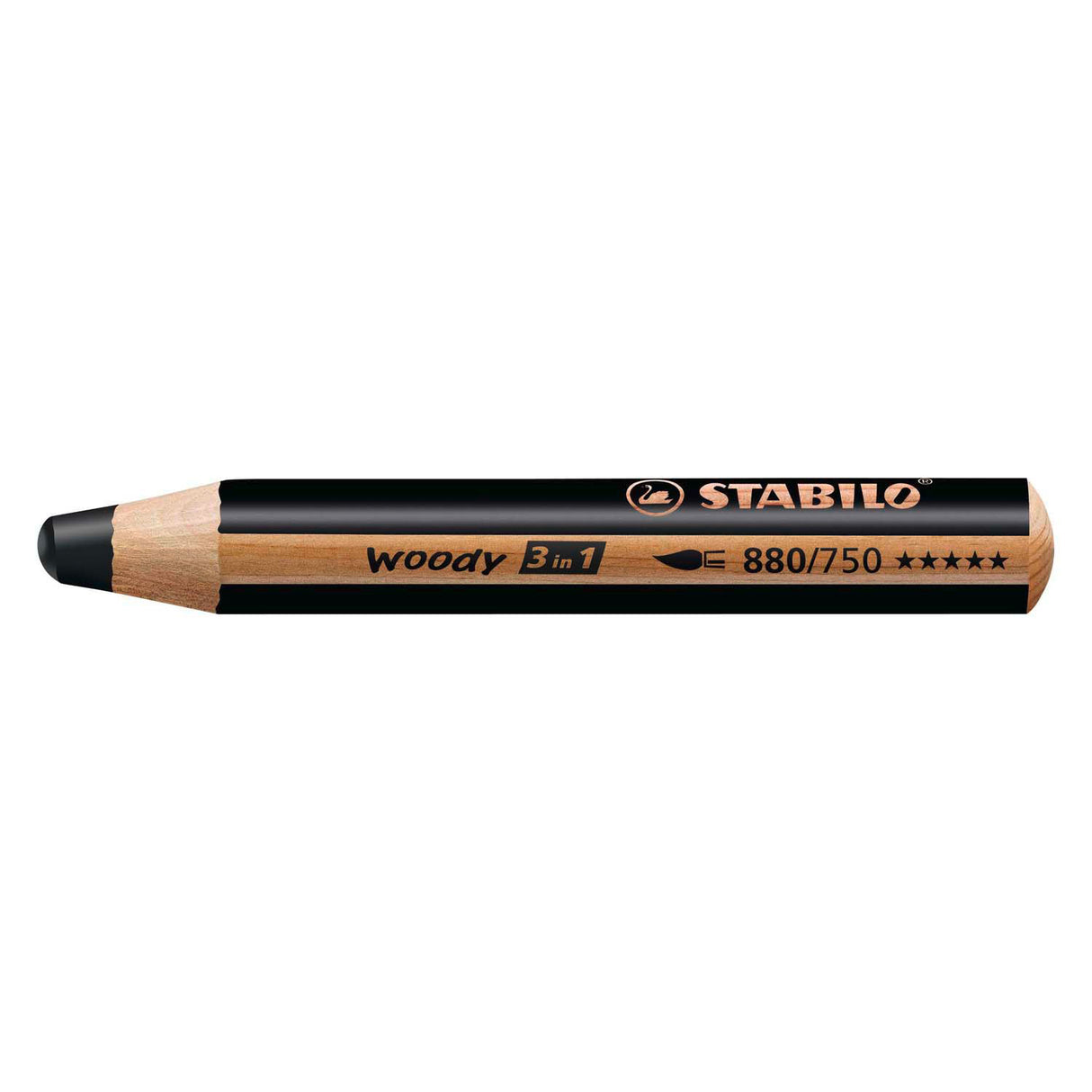 Stabilo Woody 3 en 1 - crayon de couleur multi-talents - noir