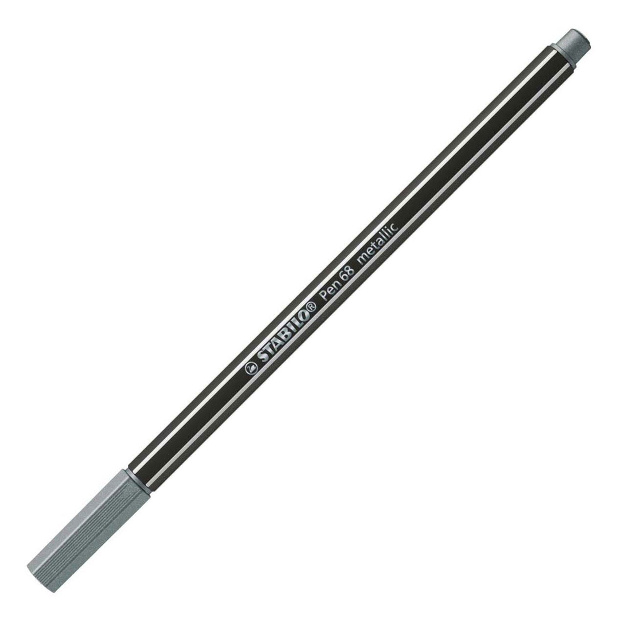 Stylo-feutre métallisé Stabilo pen 68 - argent (68 805)