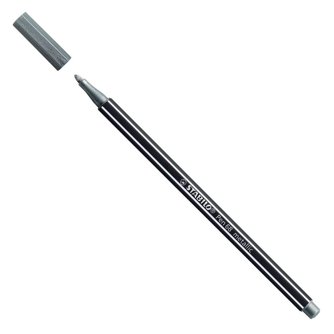 Stylo-feutre métallisé Stabilo pen 68 - argent (68 805)
