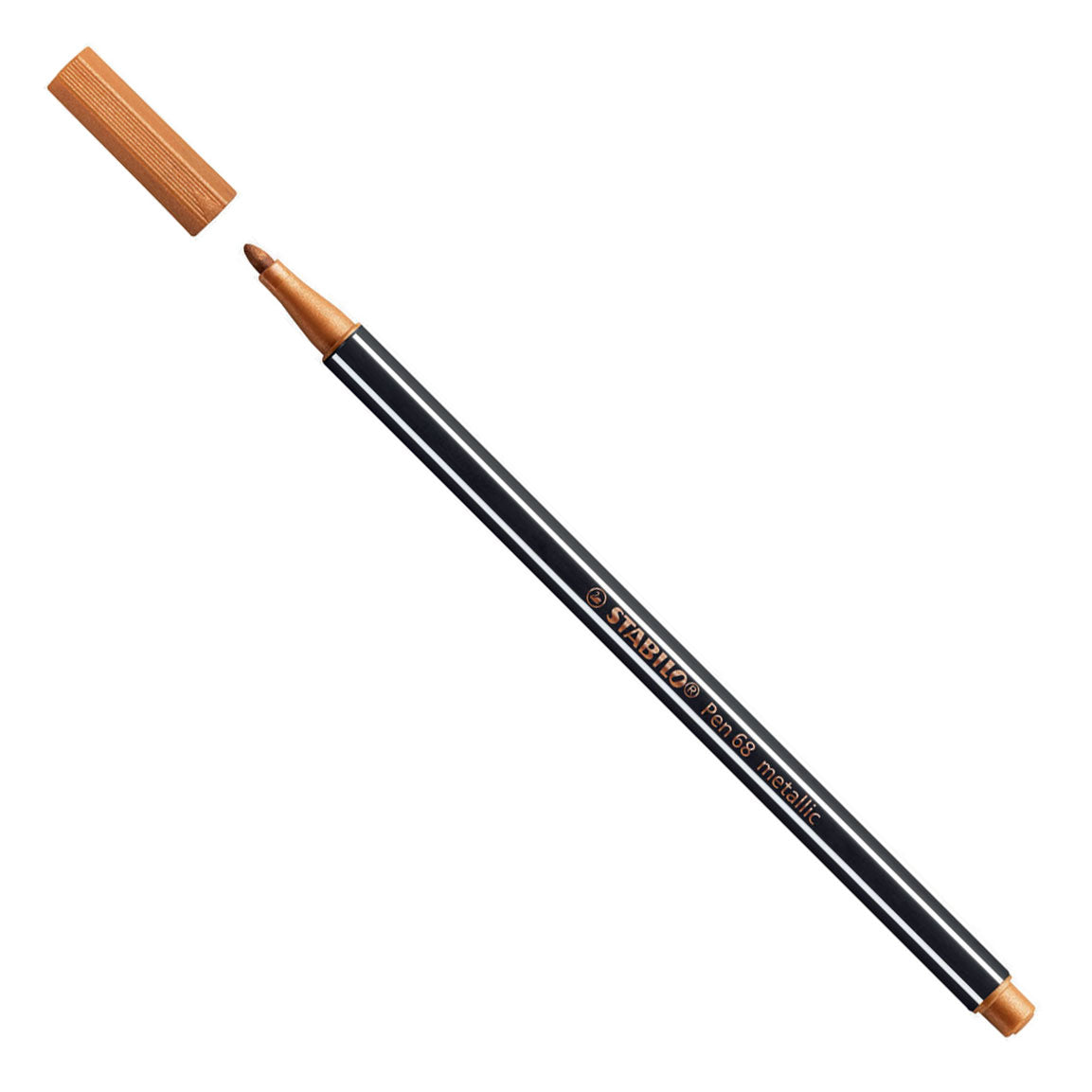 Stylo Stabilo 68 métallisé - feutre - cuivre (68 820)