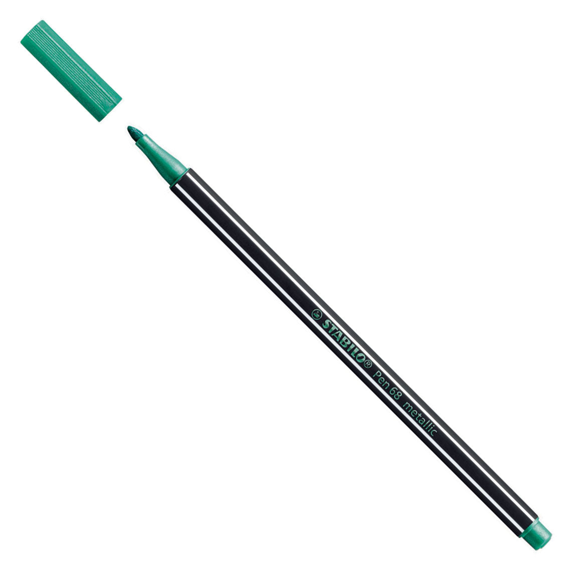 Stylo Stabilo 68 métallisé - feutre - vert (68 836)