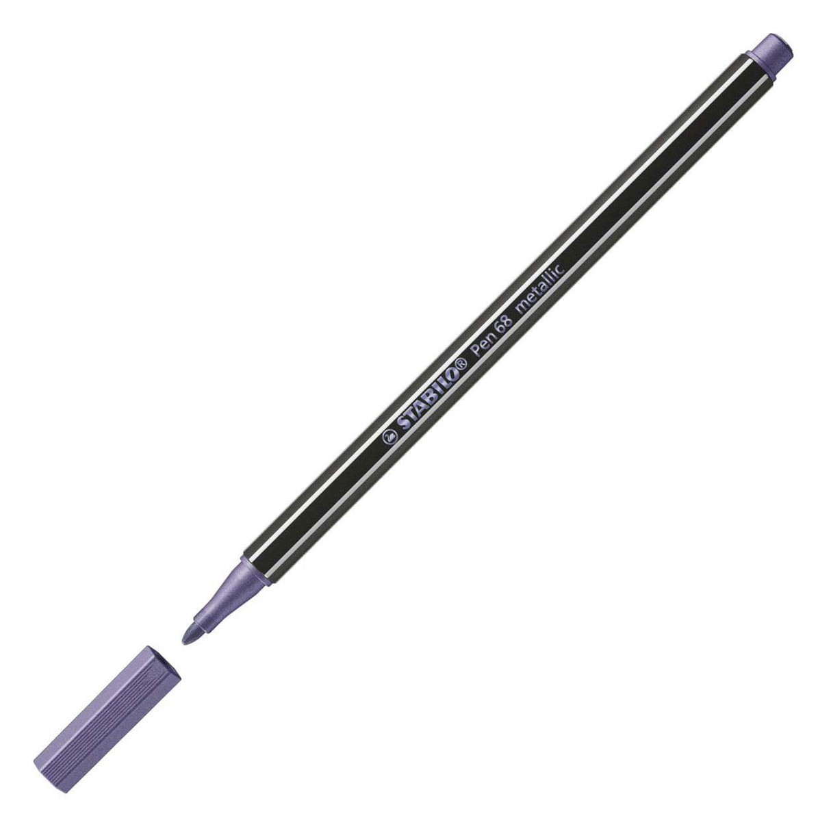 Stylo Stabilo 68 métallisé - feutre - violet (68 855)