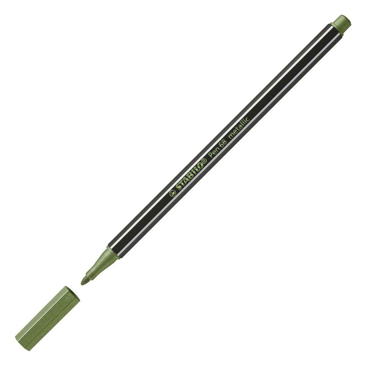Stylo Stabilo 68 métallisé - feutre - vert clair (68 843)