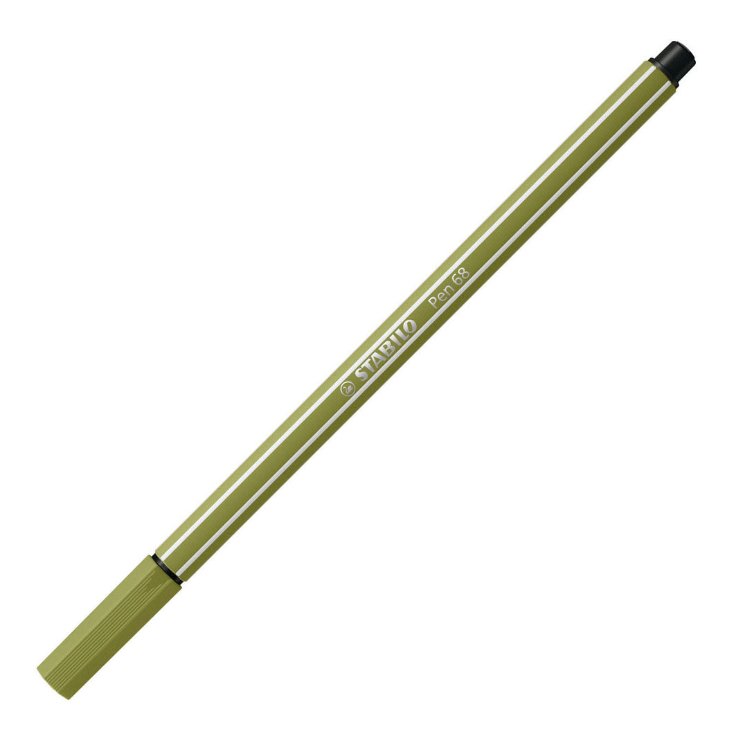 Stylo Stabilo 68 - feutre - vert boue (68 37)