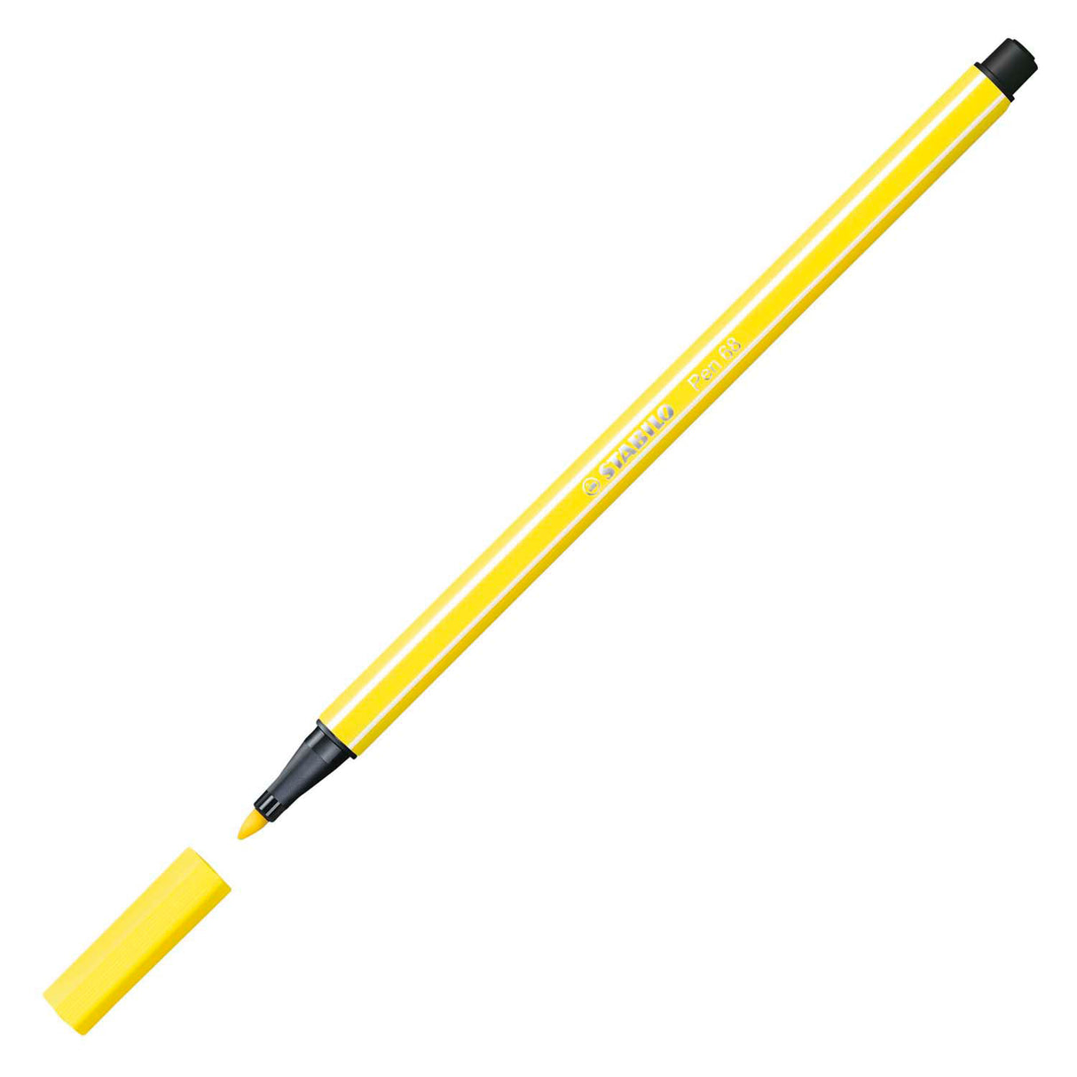 Stylo Stabilo 68 - feutre - jaune citron (68 24)