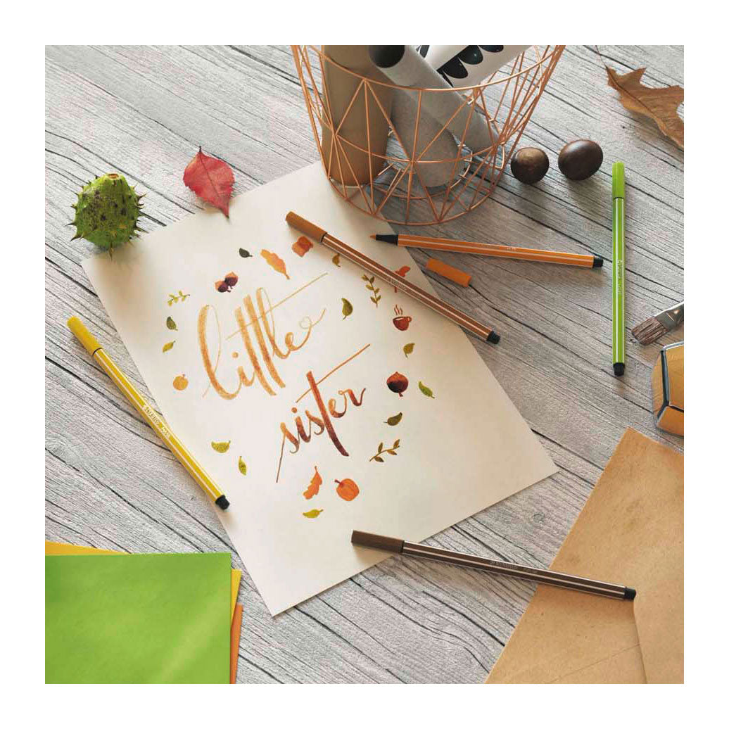 Stylo Stabilo 68 - feutre - pastel vermillon (68 30)
