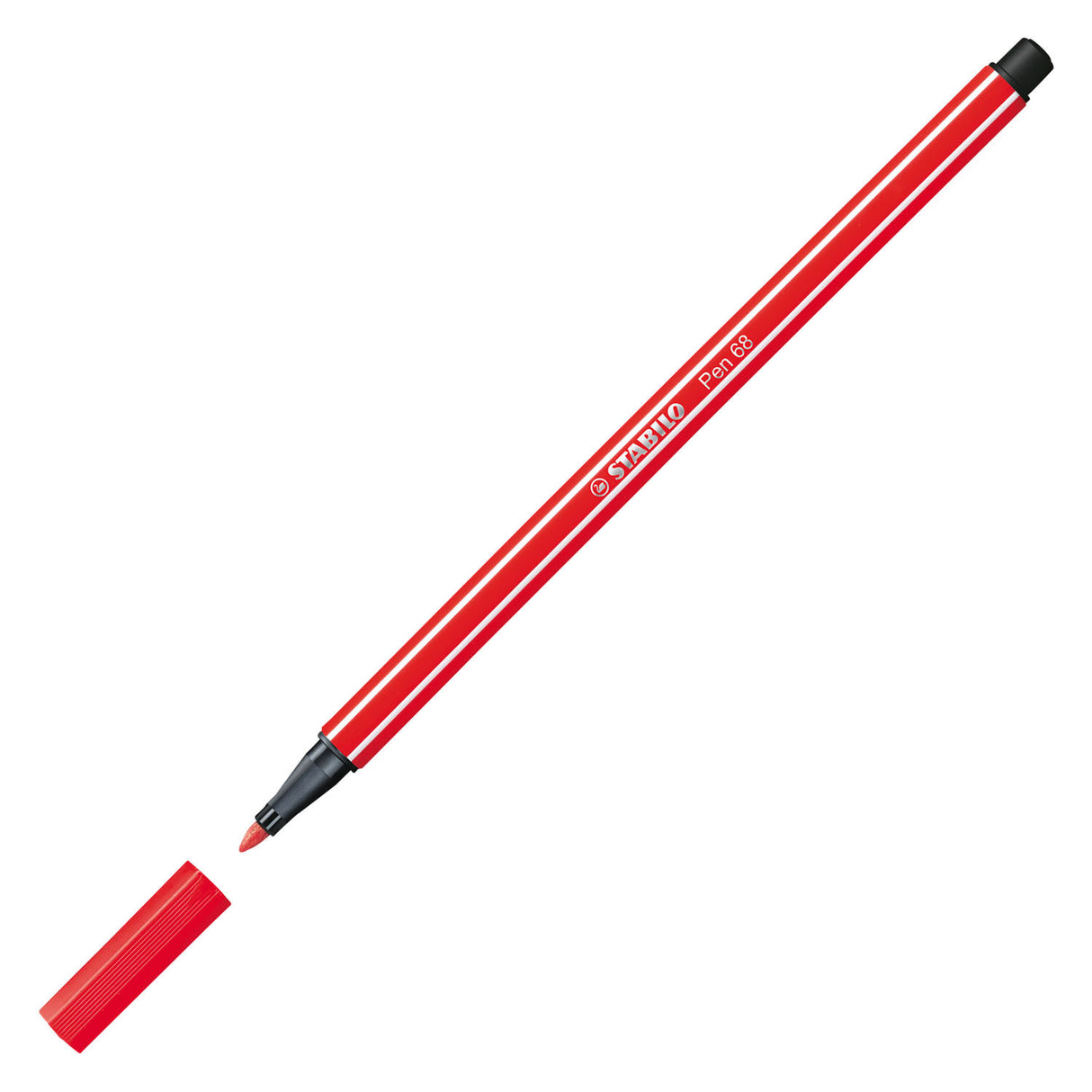 Stylo Stabilo 68 - feutre - rouge carmin (68 48)