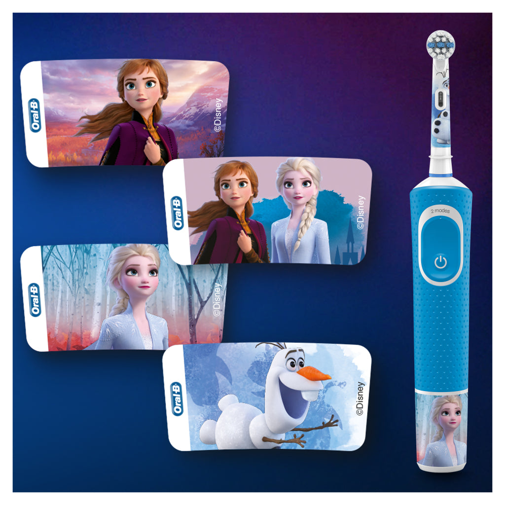 Oral-b kids disney congelé 2 brosse à dents électrique bleu blanc