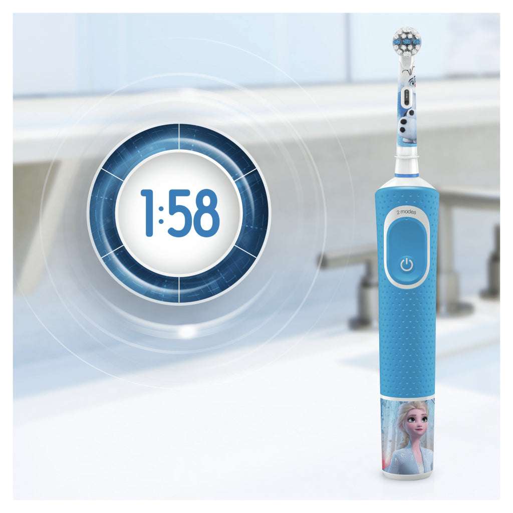 Oral-b kids disney congelé 2 brosse à dents électrique bleu blanc