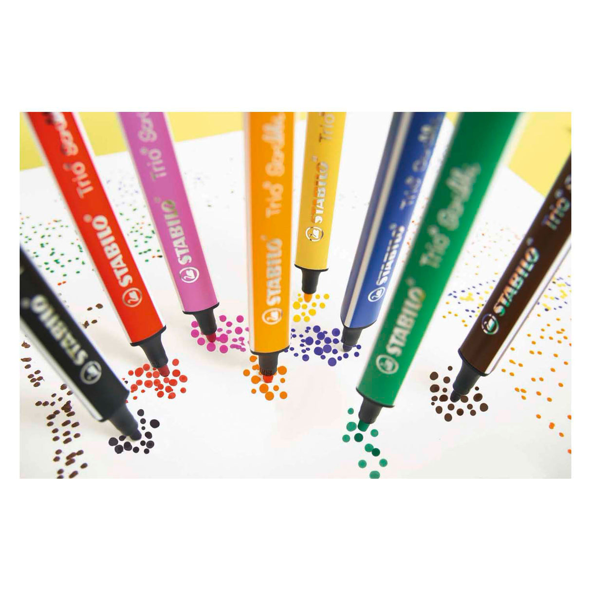 Stabilo trio scribbi - feutre avec pointe à ressort - lot de 14 pcs.