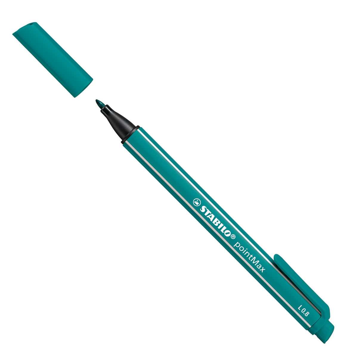 Stabilo pointmax - feutre fin à pointe rigide 0,8 mm - turquoise