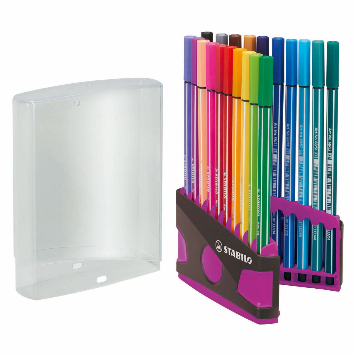Feutre Stabilo 68 colorparade rose anthracite boîte de 20 pièces