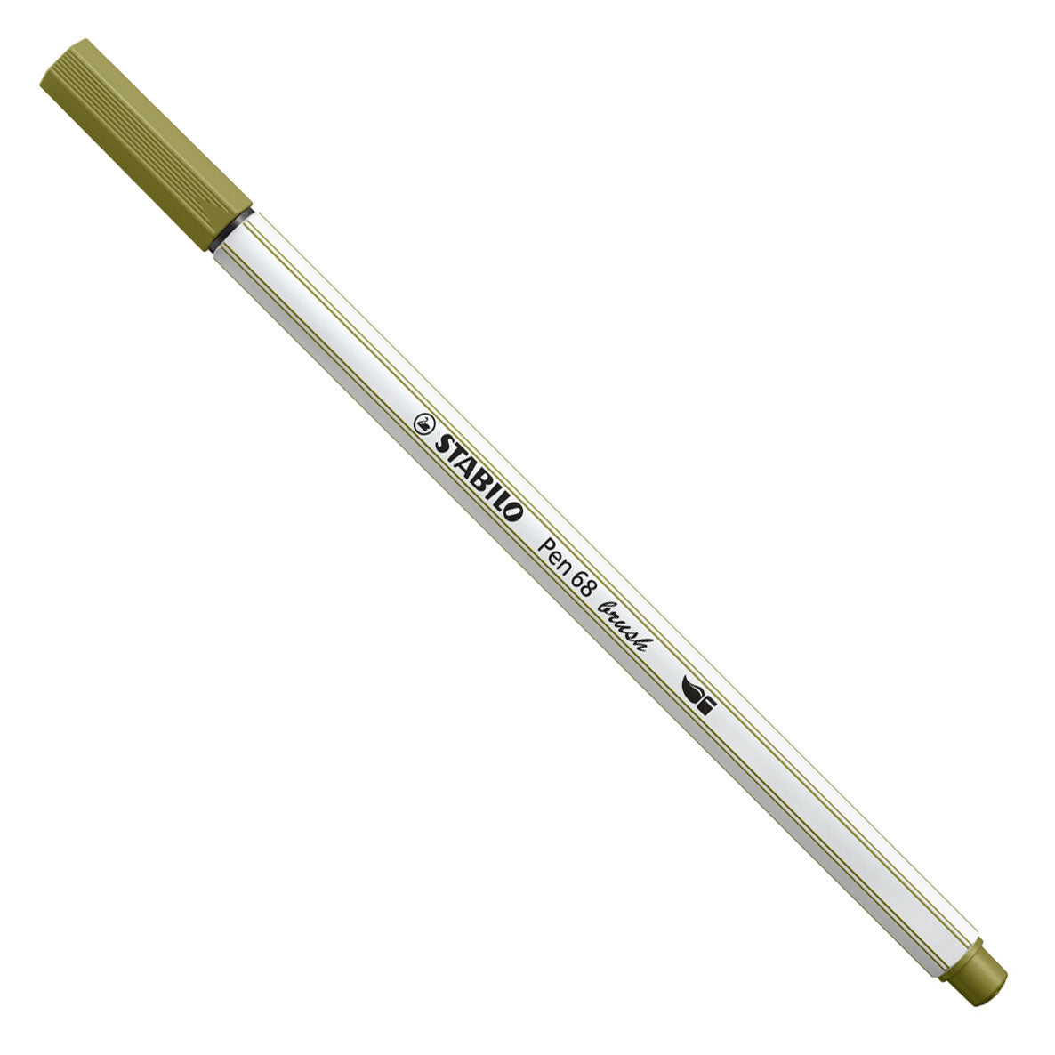 Stabilo pen 68 pinceau - feutre - vert boue (37)