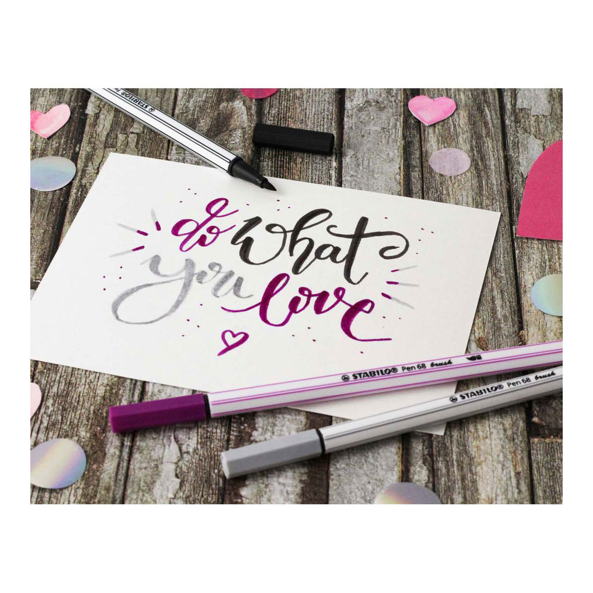 Stabilo pen 68 pinceau - feutre - violet (55)