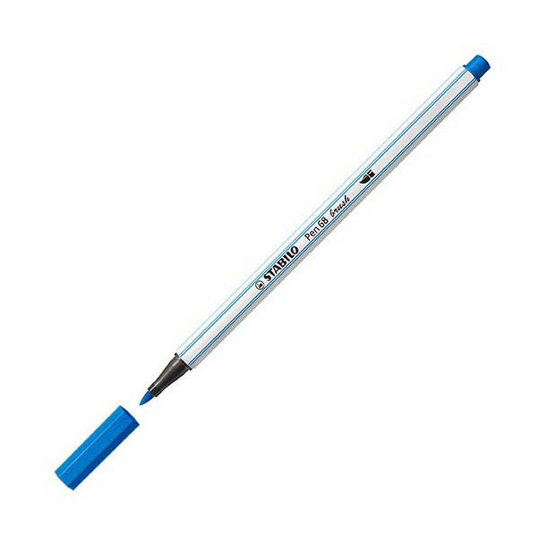 Stabilo pen 68 pinceau - feutre - bleu foncé (41)