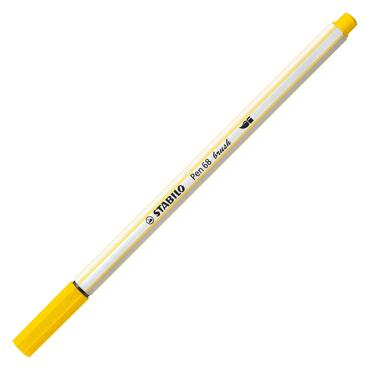 Stabilo pen 68 pinceau - feutre - jaune citron (24)