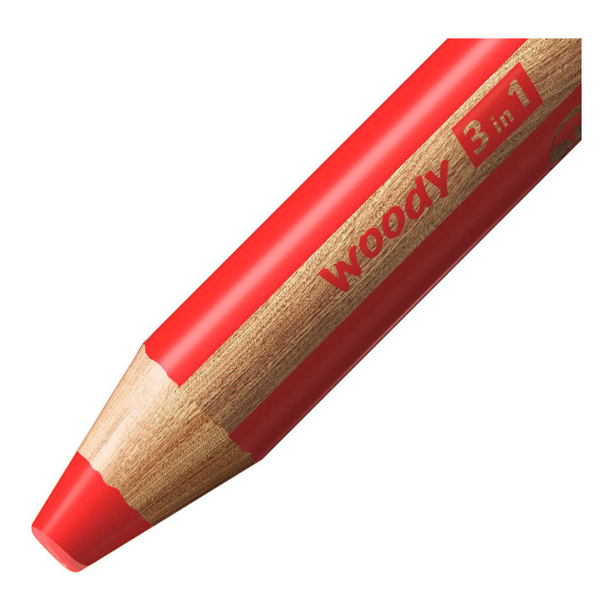 Stabilo Woody 3 en 1 - crayon de couleur aux multiples talents - arty - set 18 pcs. + taille-crayon