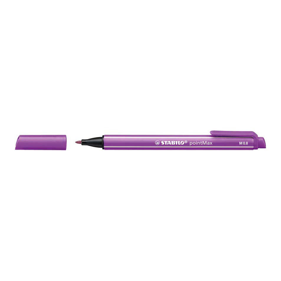 Stabilo pointmax - feutre fin à pointe rigide 0,8 mm - étui arty de 15 couleurs