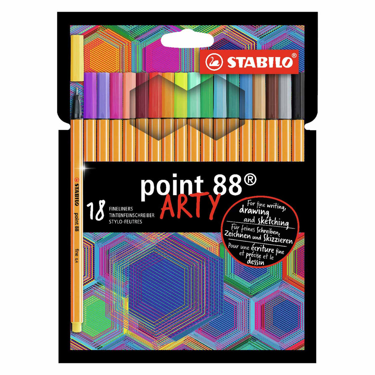 Stabilo point 88 - feutre fin - arty - set de 18 pièces