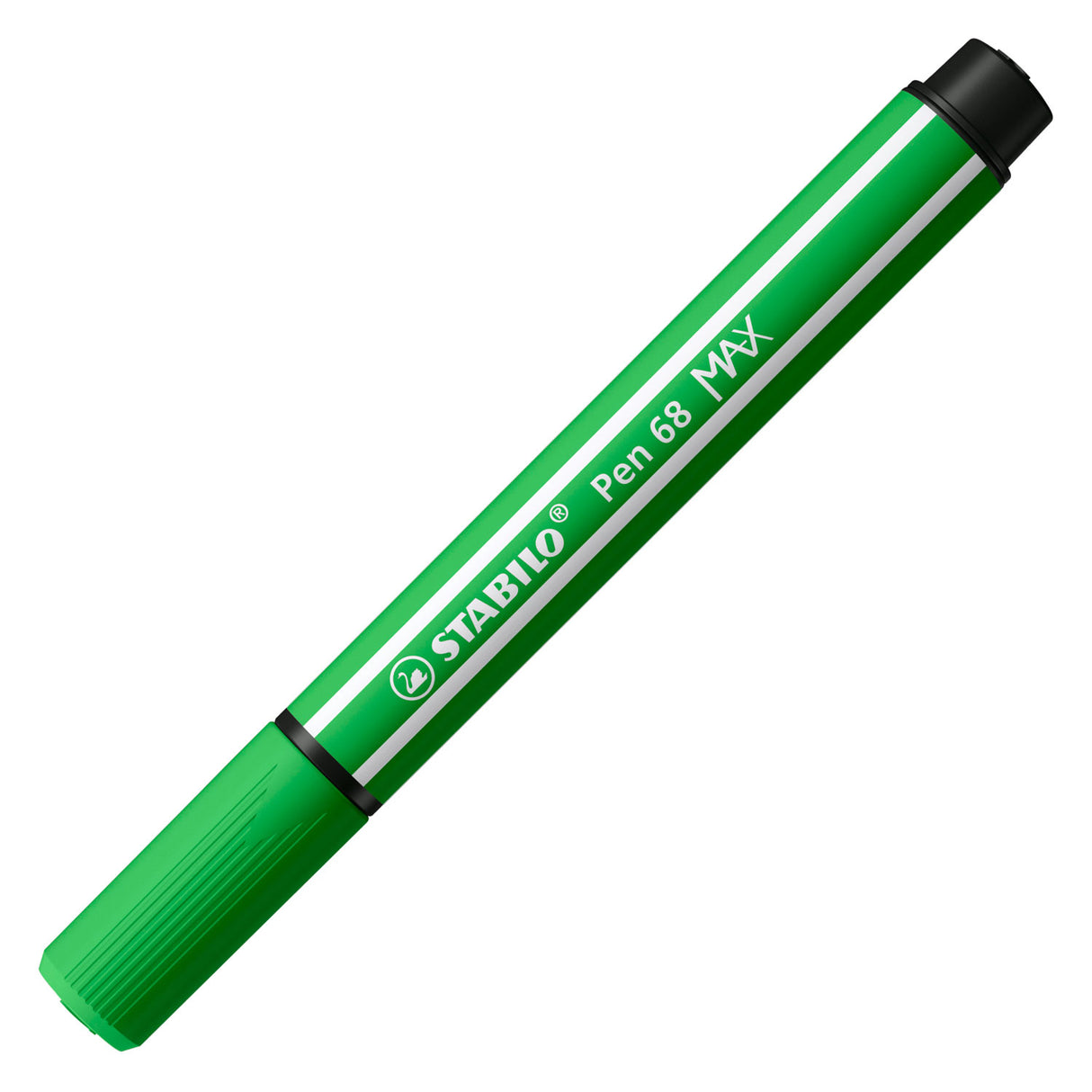 Stylo Stabilo 68 max - feutre à pointe biseautée épaisse - vert feuille