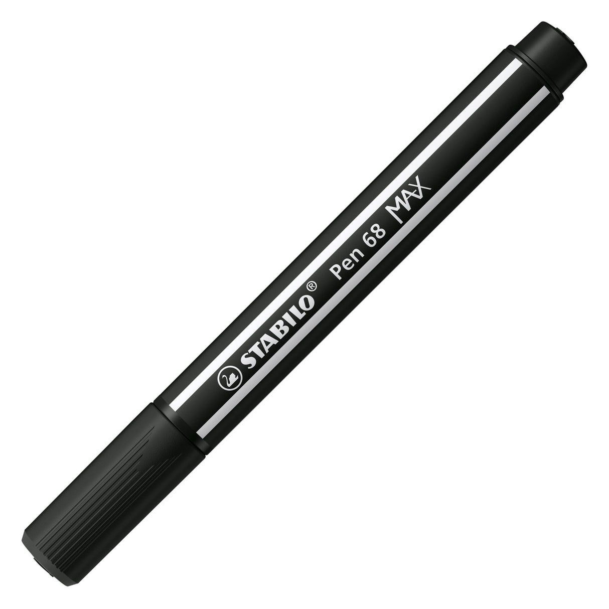 Stabilo pen 68 max - feutre à pointe biseautée épaisse - noir
