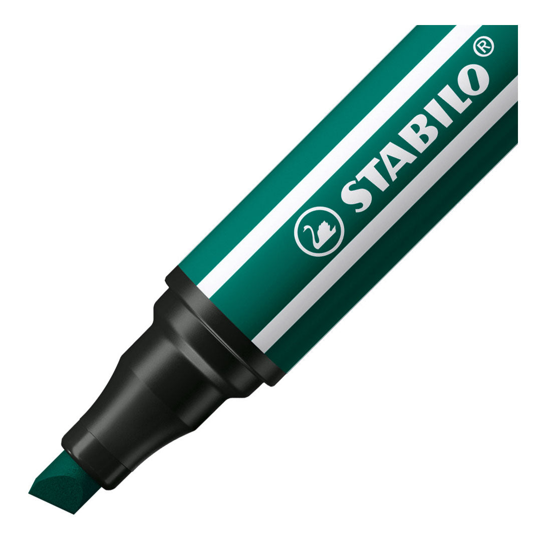 Stabilo pen 68 max - feutre à pointe biseautée épaisse - vert turquoise