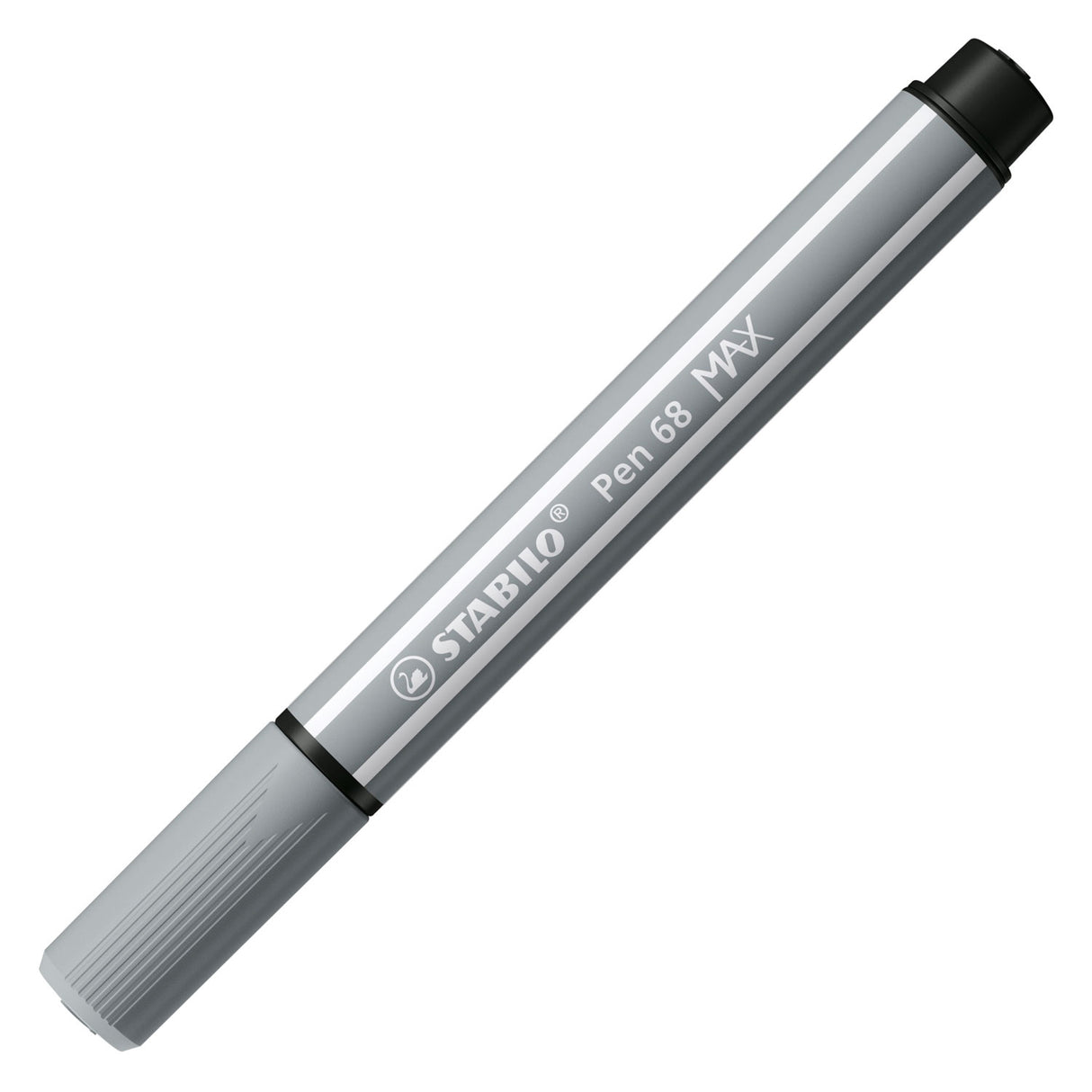Stabilo pen 68 max - feutre à pointe biseautée épaisse - gris moyen froid