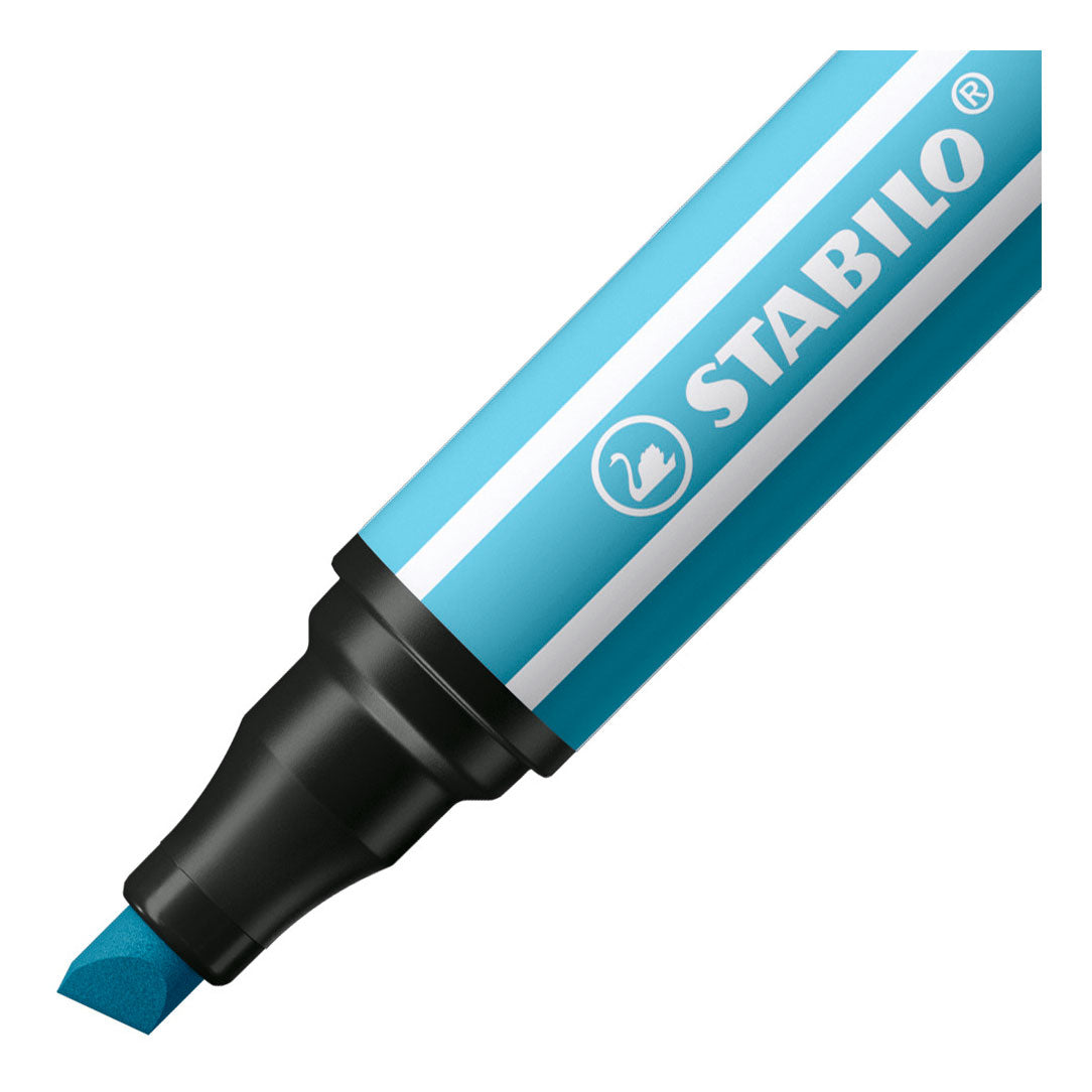 Stabilo pen 68 max arty - feutre à pointe biseautée épaisse - lot de 12 pièces