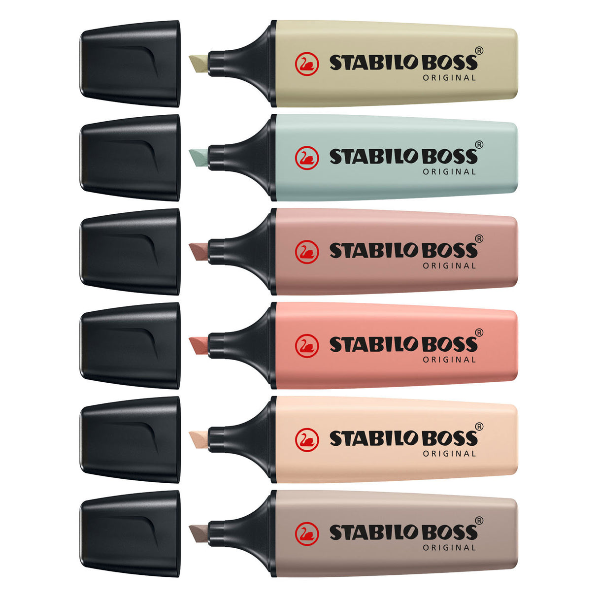 Stabilo boss original - surligneur - lot de 6 - naturecolors