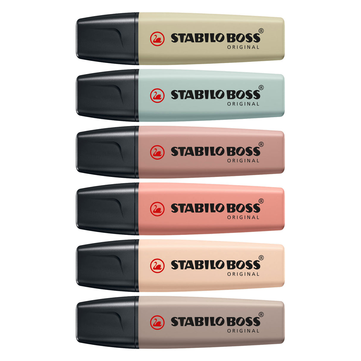Stabilo boss original - surligneur - lot de 6 - naturecolors