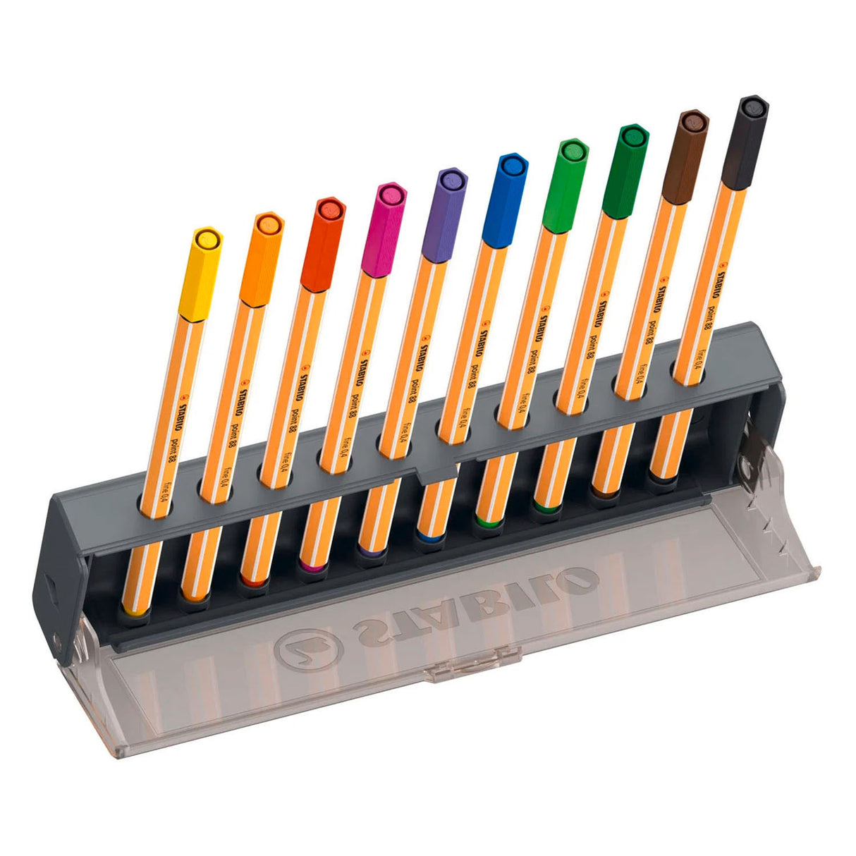 Set de feutres fins Stabilo point 88 Click - 10 pcs.