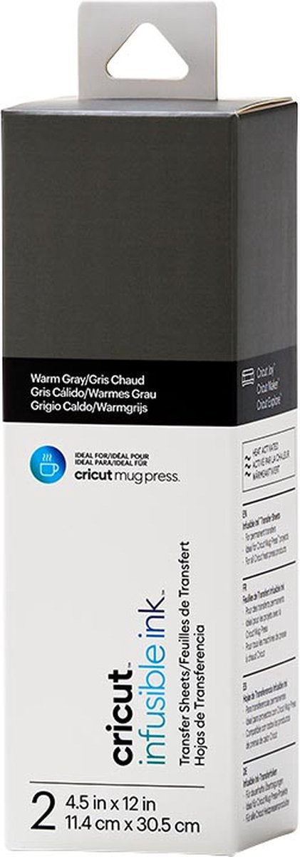 Cricut • feuilles de transfert d'encre infusible gris chaud 30,5x11,4 cm
