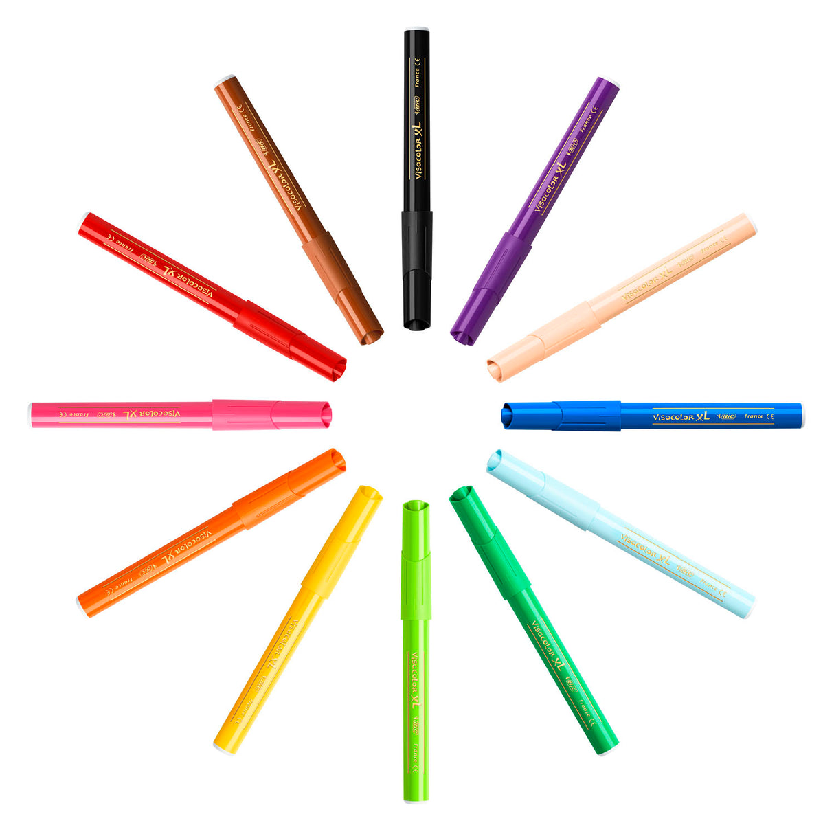 Bic https : www.cchobby.nl -visa-color-marker-line-thickness-3-mm-various-colors-12-piece-1-box