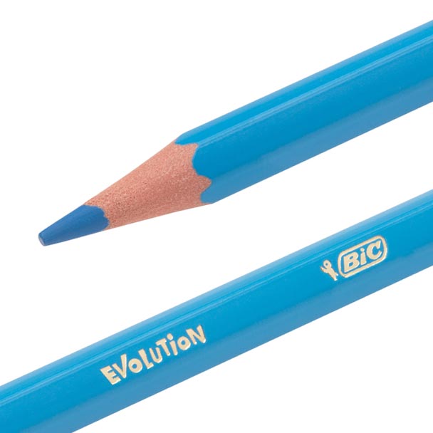 Bic crayons de couleur ecolutions évolution résine synthétique recyclée assorti 12 pièces