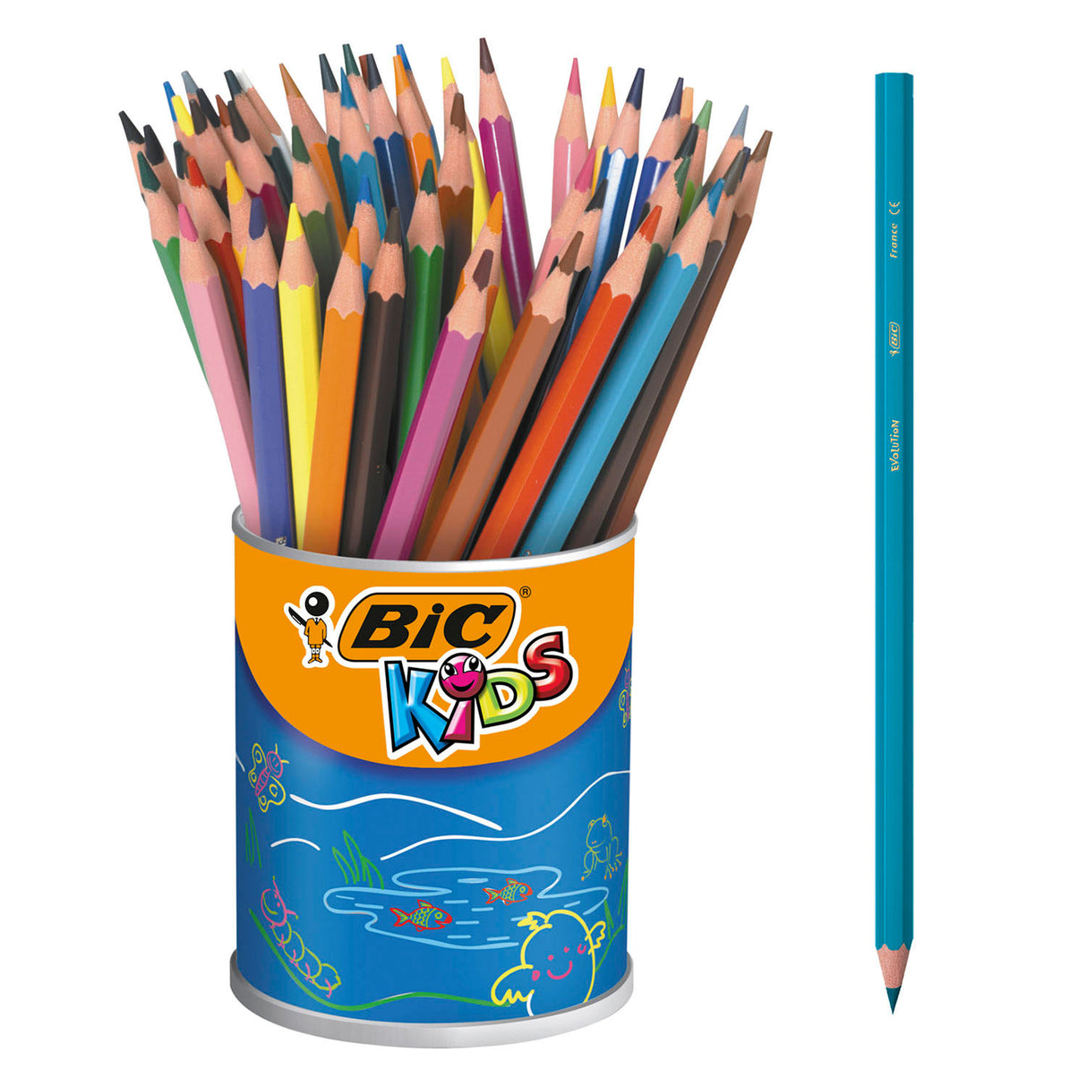 BIC Kids Ecolutions Evolution Colord Crayons, 60ST.