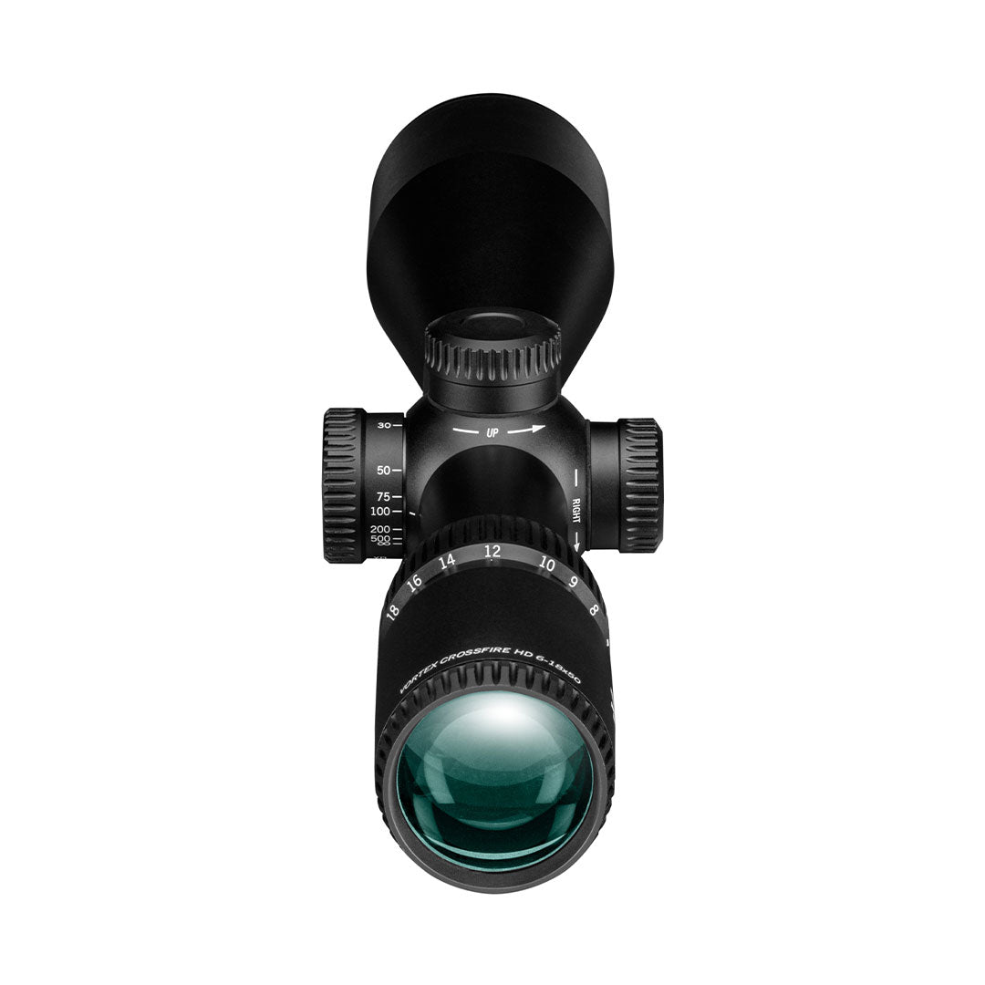 Lunette de visée Vortex Crossfire HD 6-18x50, réticule plex à large portée (MOA)