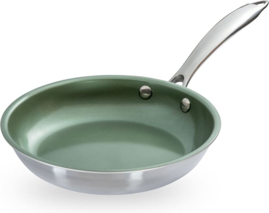 Divers just vegan poêle eco 20cm acier inoxydable vert