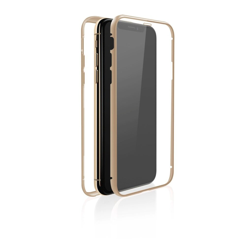 Coque diamants blancs verre 360° iPhone 11 or